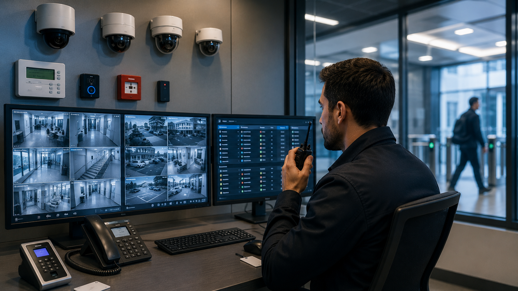 Security systems (CCTV, alarms, access control)
